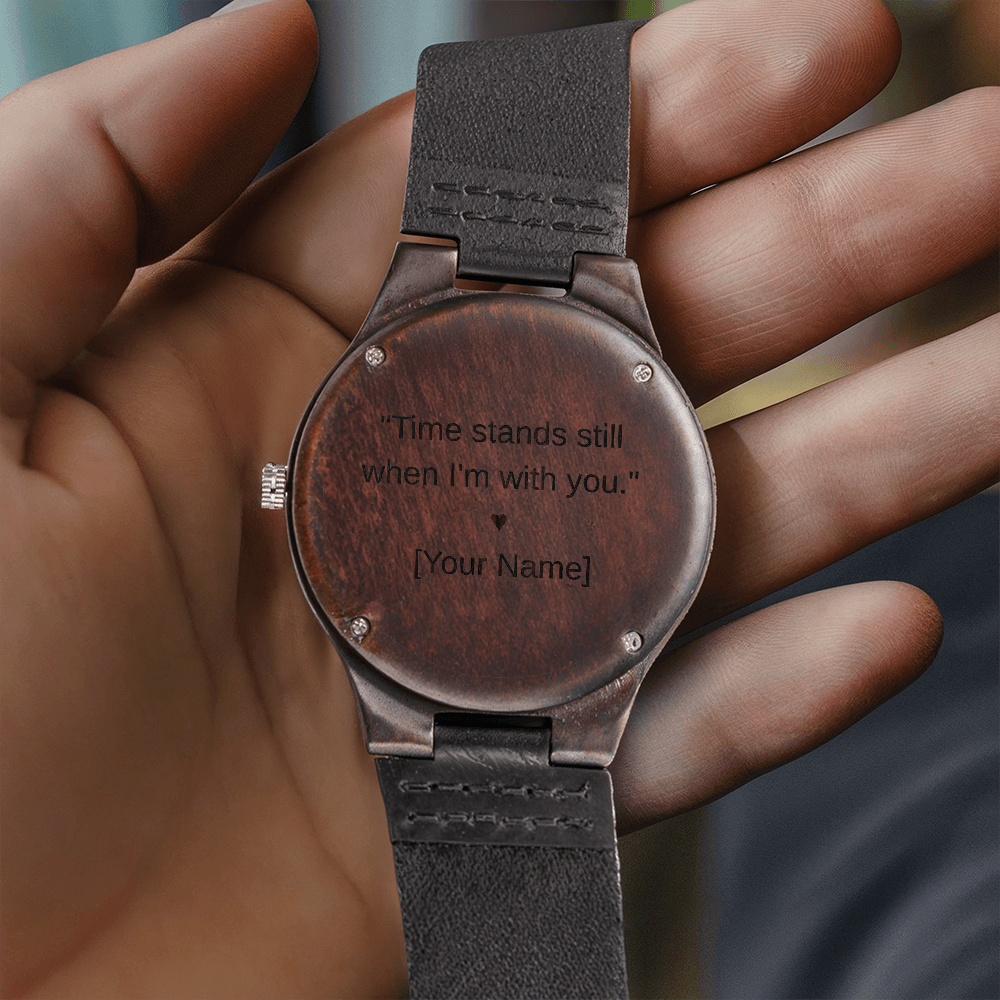 Personalised Engraved Wooden Watch for Men