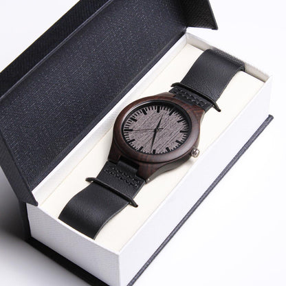 Personalised Engraved Wooden Watch for Men