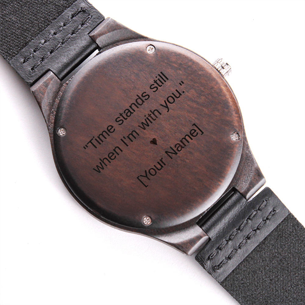 Personalised Engraved Wooden Watch for Men