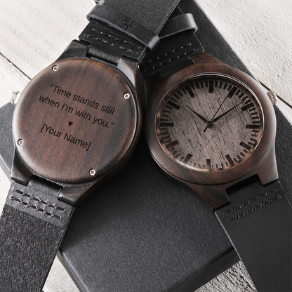 Personalised Engraved Wooden Watch for Men