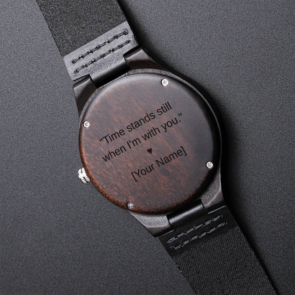 Personalised Engraved Wooden Watch for Men