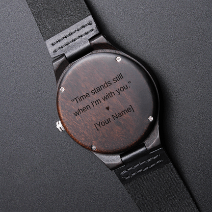Personalised Engraved Wooden Watch for Men
