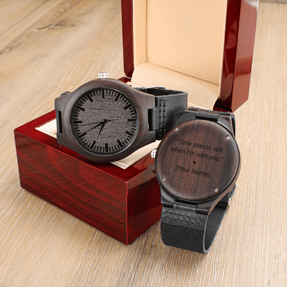 Personalised Engraved Wooden Watch for Men