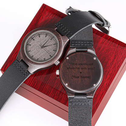 Personalised Engraved Wooden Watch for Men